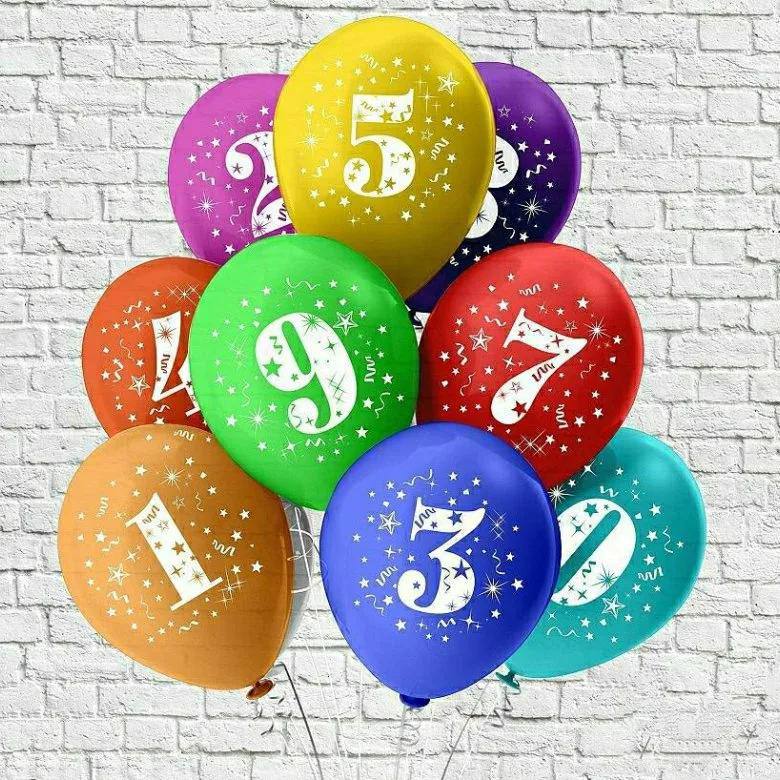 Шары цифры, 30см Шары цифры, 30см