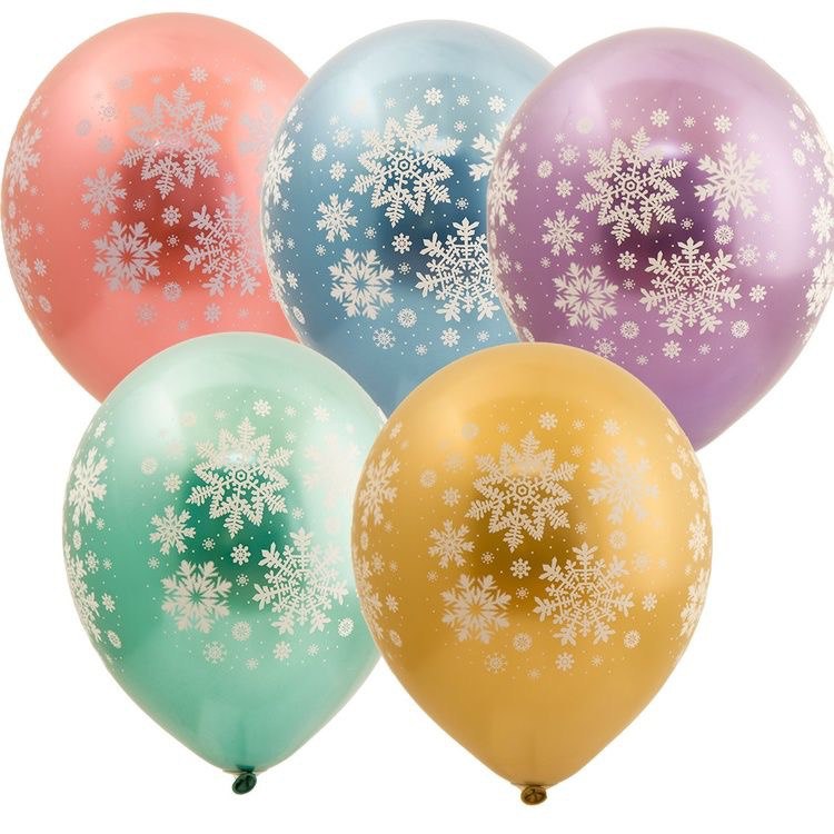 С Новым Годом! (снежинки), Хром, 30см С Новым Годом! (снежинки), Хром, 30см